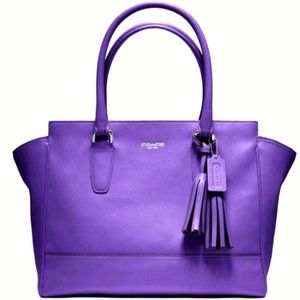 Coach Legacy Ultraviolet Candace Leather Carryall